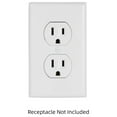 thumbnail image 6 of ENERGETIC 1-Gang Standard Size PC Duplex Receptacle Outlet Wall Plate, White, 25 Pack, 6 of 9