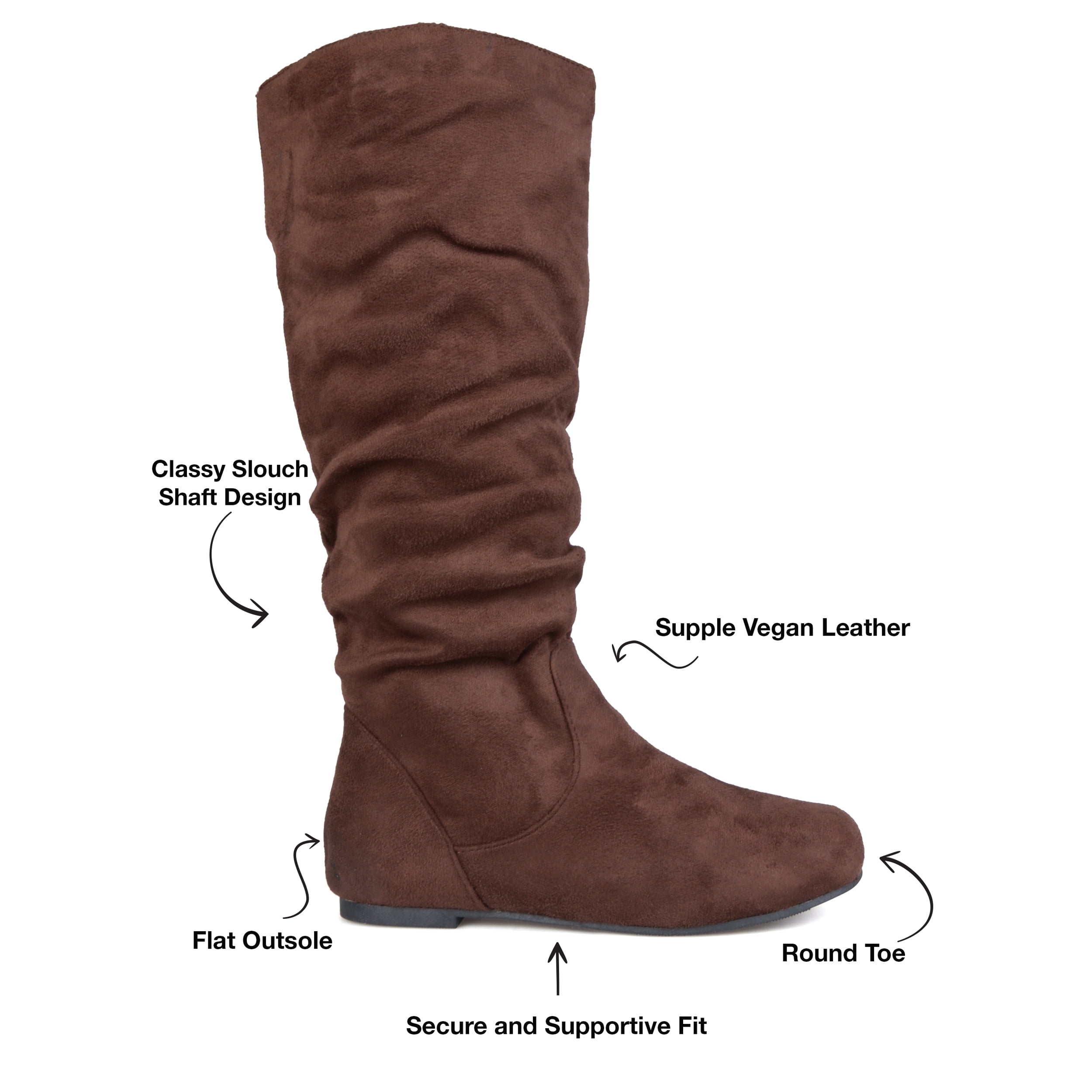 Journee Womens Rebecca-02 Round Toe Riding Boots