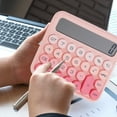 thumbnail image 4 of WEUVEB Financial Calculator Calculator Pink ABS Portable Design Office Supply 1Pcs, 4 of 8