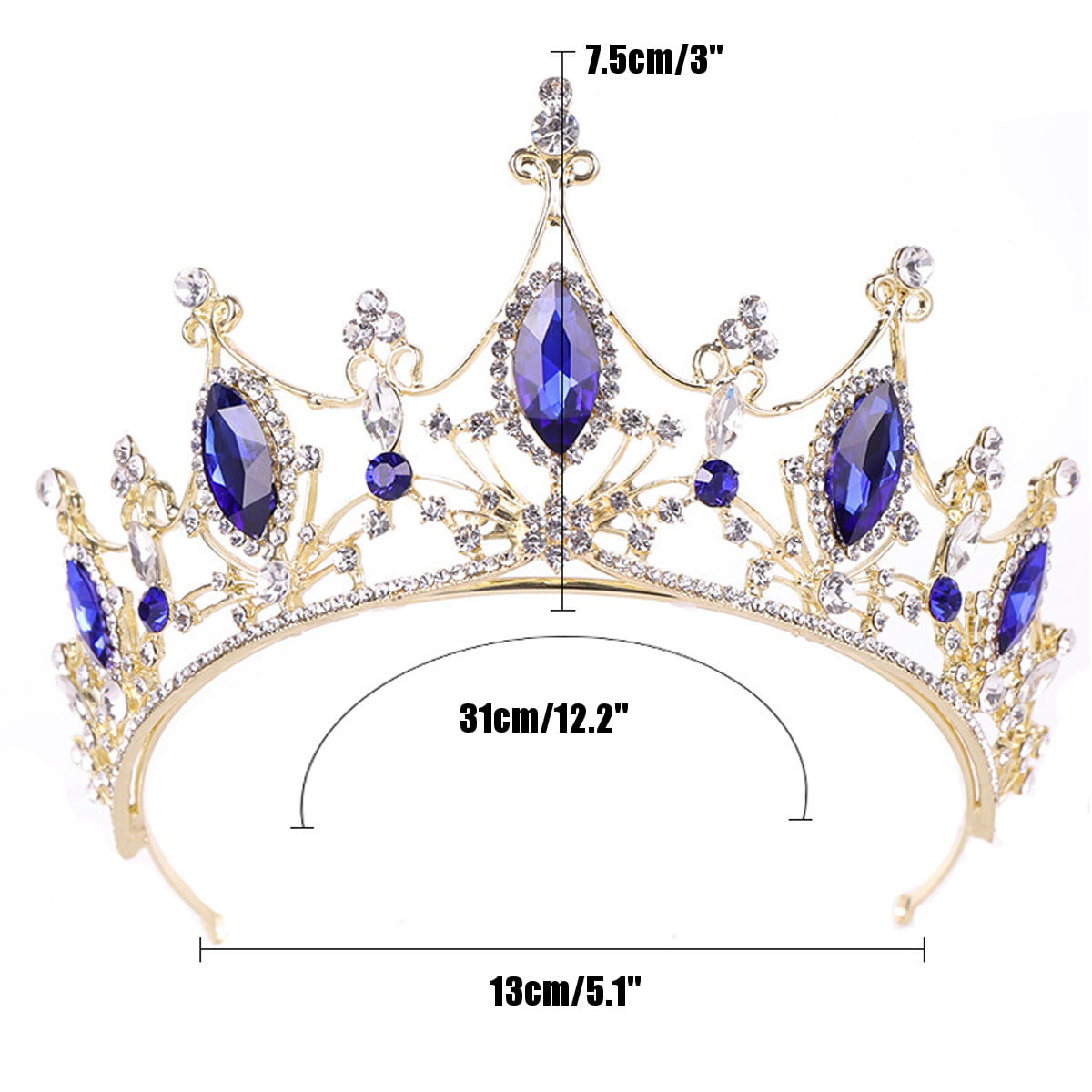 something blue Wedding crown Headpiece Bridal tiara Bridal hair accessories Wedding tiara Headband Navy blue ivory pearl tiara