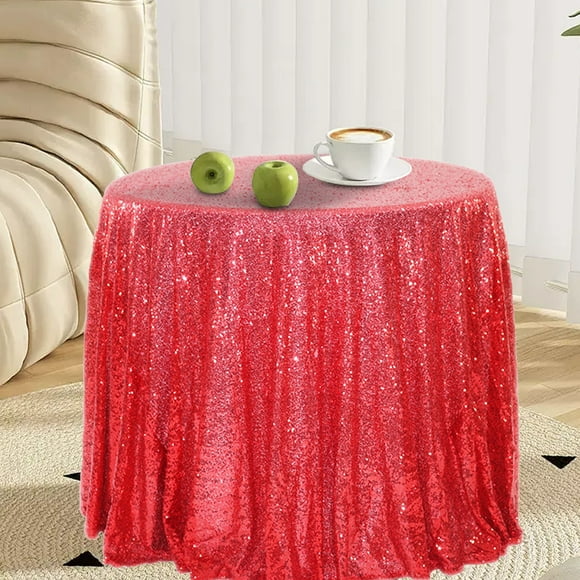Round Tablecloth Glitter Wedding Glitter For Wedding Parties 47x47 Inches In A Variety Of Colors