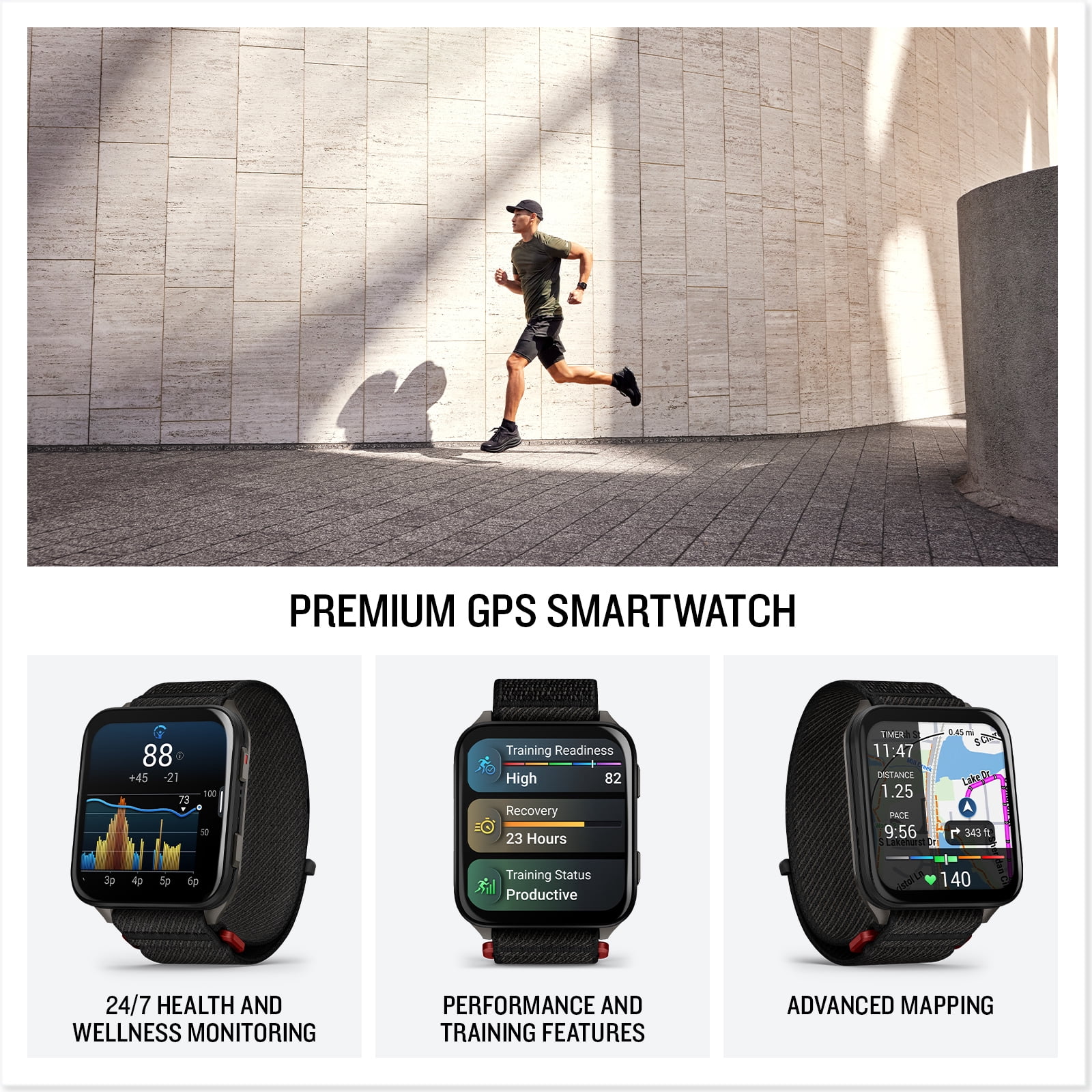 Garmin Venu X1, Thin and Lightweight GPS Smartwatch, 2 inch AMOLED Display, Advanced Health and Fitness Features, Black with Slate Titanium Caseback Bundle With Accessories