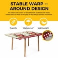 thumbnail image 4 of Christmas Table Cloths for 5 Foot Rectangle Tables, Xmas Ice Cream Snowflakes Candy Pine Needles Patio Waterproof Elastic Fitted Tablecloths, Washable Rectangular Table Cover for Camping, 4 of 8