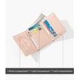 thumbnail image 6 of Small Wallet for Girls Women Tri-folded Wallet  Pocket  Print Card Holder  Purse with ID Window elegant youthful and cute -2-purple-A, 6 of 7