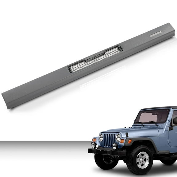 PIT66 Dash Top Cover Defrost Vent Bezel Trim Grey Fit for Jeep Wrangler TJ 1997-2006 55037036