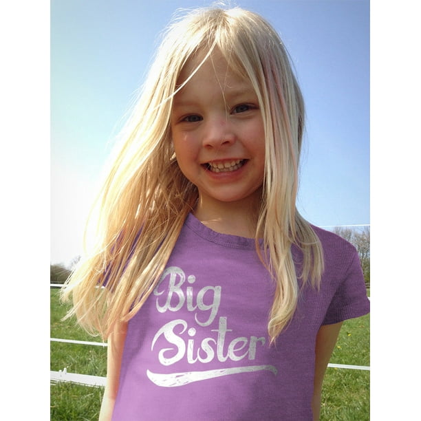 Big Sister Little Brother Matched Outfit Cute Toddler Baby Shirts Set Perfect Sibling Gift High Quality Cotton Tees for Kids Wow pink Baby Aqua Kids Shirt 2T