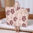 thumbnail image 5 of Pioneer Flower Floral Print Pattern Hooded Bath Towel，50"x30" for Ages 3 To 12 Kids, Quick Dry Lightweight Soft Microfiber Hood Beach Towel Cover Up for Kids, 5 of 7