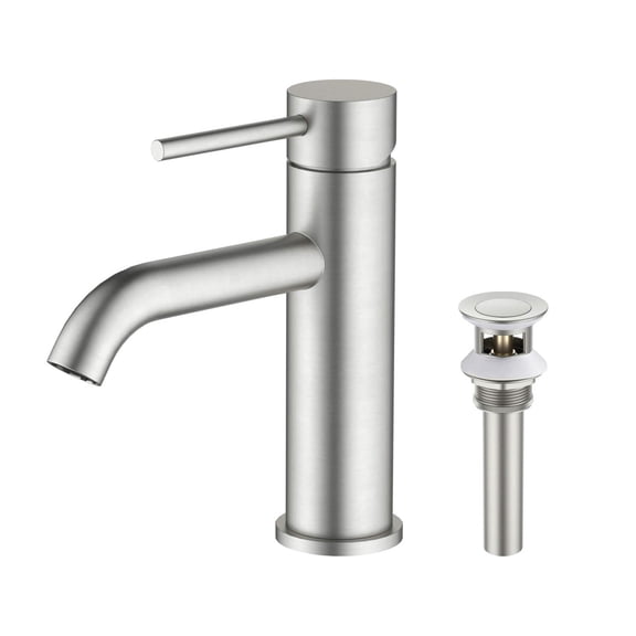 Kibi Single Handle Bathroom Sink Faucet with Pop Up Drain