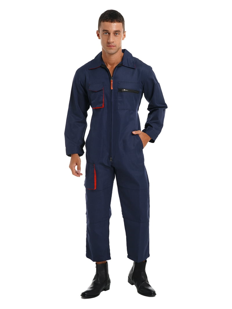Zaldita Unisex Men Long Sleeve Coverall Mechanic Uniform Work