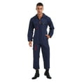 thumbnail image 4 of Doomiva Unisex Men Long Sleeve Mechanic Uniform Workshop Auto Workwear Work Jumpsuit Coverall Navy Blue XL, 4 of 7