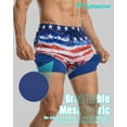 thumbnail image 3 of 9 Inch Men Swim Trunks 2 in 1 with Compression Breathable Liner Quick Dry Stretch Zipper Pockets Summer Beach Shorts for Cruise Beach Pool Board, 3 of 6