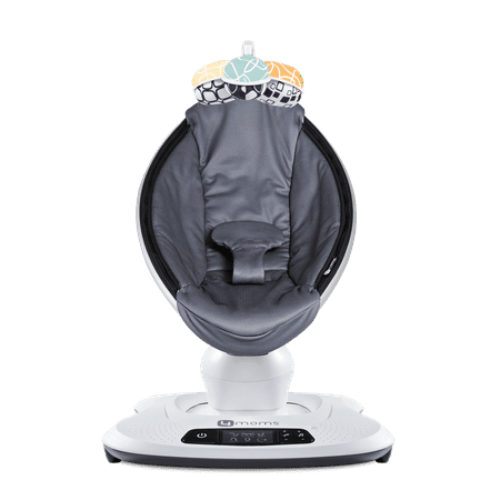 4moms® mamaRoo®4 | 5 unique motions | Bluetooth Enabled Baby Swing | Dark Grey Cool Mesh