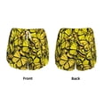 thumbnail image 5 of Lsque Yellow Butterflies Printed Women's Running Shorts with Liner Pockets,Elastic Quick Dry Workout Athletic Gym Yoga Shorts,Womens High Waist Shorts-X-Large, 5 of 9