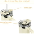 thumbnail image 4 of Drinco 40oz 30oz Tumbler with Handle Vacuum Insulated Stainless Steel-40oz Oatmilk, 4 of 5