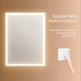 thumbnail image 4 of HAUSCHEN HOME 32x24 inch LED Lighted Medicine Cabinet with Mirror, Moisture-Resistant Wood, Stepless Dimmable, 3000K/5500K, Defogger, Adjustable Shelf, Flat-Pack Design – Assembly Required, 4 of 10