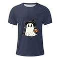 thumbnail image 5 of Halloween T-shirt for Men, Military Green Printed Round Neck Short Sleeve Cotton Blend Top, Casual Daily Wear, Soft Breathable Fabric, Machine Washable, 5 of 5