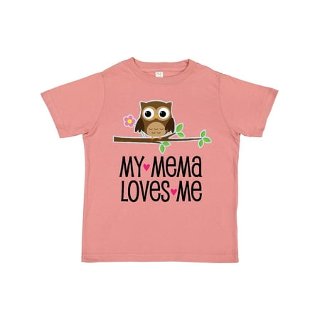

Inktastic Mema Loves Me Girl Owl Gift Toddler Toddler Girl T-Shirt