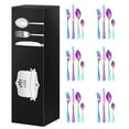 thumbnail image 1 of Black Silverware Set Service for 8 Stainless Steel Flatware Set Cutlery Set Dishwasher Stainless Steel Steak Fork Spoon Set 24 Piece Tableware for Home, 1 of 4