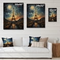 thumbnail image 4 of Designart "Eiffel Tower in the 19th Century A Vintage View I" Cityscapes Print on Natural Pine Wood, 4 of 5