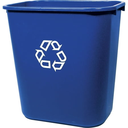 - Rubbermaid Commercial Product FG295673BLUE Deskside Recycling Container, 7 Gallon/28 QT, Blue