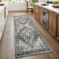 thumbnail image 2 of Garvee 2'x6' Vintage Floral Runner Rugs Ultra Soft Carpet, Washable Non Slip Rug Stain Resistant Accent Rug for Hallway Bedroom Kitchen, Camel, 2 of 8