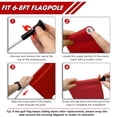 thumbnail image 4 of Bandera de Golf KINGTOP lisa roja 20x14 cm Nylon 420D para jardín, 4 of 8