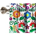 thumbnail image 6 of Vintage Flower Valances Curtain Abstract Floral Boho Retro Mexican Folk Art Printed Rod Pocket Window Treatment for Living Room, Bedroom, Kitchen, Bathroom,1 Panel, 54" W x 18" L, 6 of 6