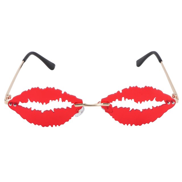 1 pieza de gafas de sol creativas con forma de labio, divertidas gafas de sol sin marco, accesorio de fotografía