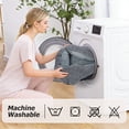 thumbnail image 6 of Washable Dog Beds for Medium Sized Dogs, Cat Beds for Indoor Cats, Rectangle Pet Beds with Anti Slip Bottom, Gray, 30"x24"x9", 6 of 7