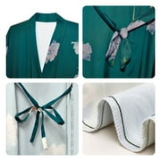 AMITOFO Long Silky Kimono Robes for Women Lightweight Silky Satin Floral Bathrobe Soft Cozy Ladies Housecoat Loungewear