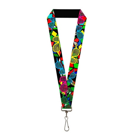 - 3D 3 Dimensional Glasses Sunglasses Colorful Cubes Lanyard