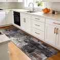 thumbnail image 3 of FairOnly Grey 2'x6'Abstract Machine Washable Runner Rug Pet Friendly Low Pile Non Slip Contemporary Floor Rug for Kitchen Entryway Hallway Laundry, 3 of 7