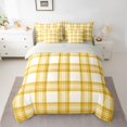 thumbnail image 2 of Homewish Abstract Stripes Grid 7-Piece Twin Bedding Sets For Teens Boys Girls,Geometric Lines Plaid Bedding Comforter Set,Minimalist Mid Century Breathable Sheet Sets,Lightweight Room Decor, 2 of 8