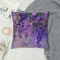 thumbnail image 2 of Creowell Flowers Purple Vase Pillow Covers Square Design Printed on Both Sides - Indoor Outdoor Pillow Case for Car Couch Bedroom - 1PC 22x22in, 2 of 5
