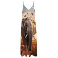 thumbnail image 4 of Colorful Elephant Flower Design Sleeveless Dress Woman Fashion Long Dresses Women's Summer Suit Dress 2025, 4 of 7