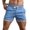 Blue, variant on Men's Rainbow Drawstring Shorts - Lightweight Polyester, Pocket Design, Loose Fit for Beach/Sport, All-Season Wear