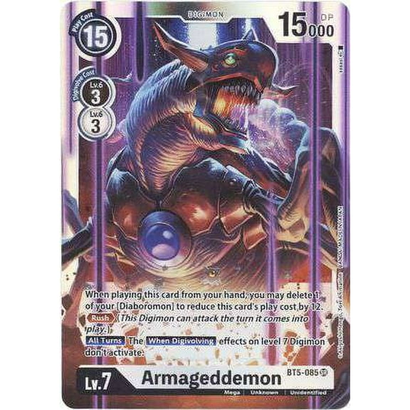 Digimon Trading Card Game Battle of Omni Single Card Super Rare Armageddenmon BT5-085
