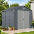 thumbnail image 2 of Uforic Resin Outdoor Storage Shed,7.87x9.1ft Heavy-Duty Plastic Tool Storage Shed with Reinforced Floor,Lockable Doors,Windows & Vents,Weather-Resistant for Outdoor Use, 2 of 9