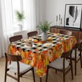 thumbnail image 6 of Thanksgiving Turkey Table Cloth Waterproof Tablecloths, Fall Maple Leaves Black Plaid Rustic Tablecloth Dining Table Cover for Kitchen Party Tabletop Outdoor, Rectangle Tablecloth 60x102 Inch, 6 of 9
