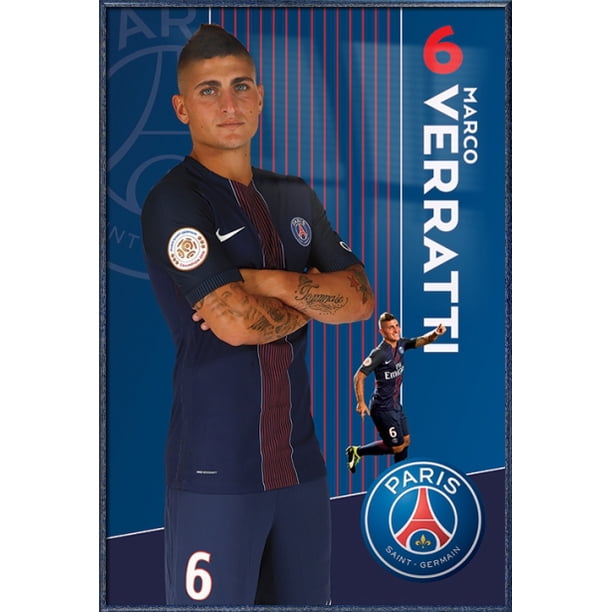 Paris Saint Germain Psg Framed Soccer Poster Print Marco Verratti Size 24 X 36 Walmart Com Walmart Com paris saint germain psg framed