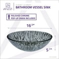 thumbnail image 2 of Gardena Series Deco-Glass Vessel Sink in Verdure Silver, 2 of 7