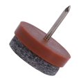 thumbnail image 2 of 20 Pcs Felt Pads for Furniture Legs Table Chair Floor Protectors Glides Sliders Nail Protection Brown 24mm, 2 of 4
