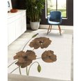 thumbnail image 4 of Floral Decorative Rug, Poppy Flowers Vivid Petals Buds Pastoral Purity Mother Earth Nature Design, Quality Carpet for Bedroom Dorm and Living Room, 6 Sizes, Pale Caramel, by Ambesonne, 4 of 4