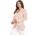 thumbnail image 3 of Women's Pattern Print Casual Office Long Sleeve Open Front Blazer Jacket/Made in USA, 3 of 5