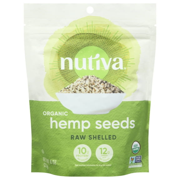 Nutiva Shelled Hempseed 8 oz (Pack of 6)