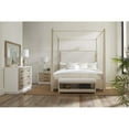 thumbnail image 2 of Panama Jack Boca Grande Modern Wood King Upholstered Canopy Bed in Oak, 2 of 4
