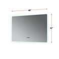 thumbnail image 4 of Lexora LL4832LEDM 48 x 32 in. Lugano Tall LED Mirror with Defogger, Silver, 4 of 6