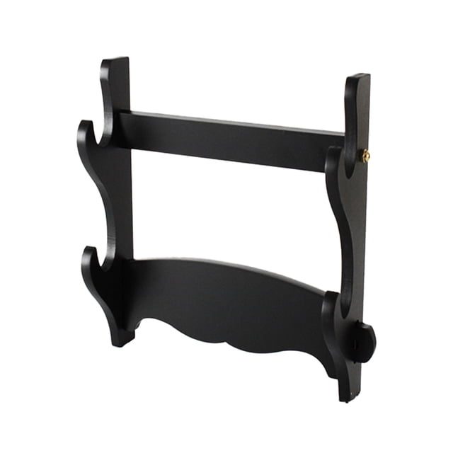 KAKOWELY 2 Layers Wall Mounted Detachable Collection Storage Rack Display Shelf Sword Holder Organizer (Black),12.99"X10.63"X3.15"