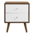 thumbnail image 5 of Transmit 2-Drawer Nightstand in Walnut White, 5 of 6