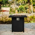 thumbnail image 2 of Hearth & HArbors 28” Propane Fire Pit Table for Outside with Lava Rocks, Weatherproof Protective Cover and Electronic Ignition, Black, 2 of 8